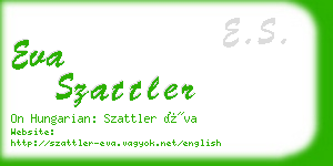 eva szattler business card